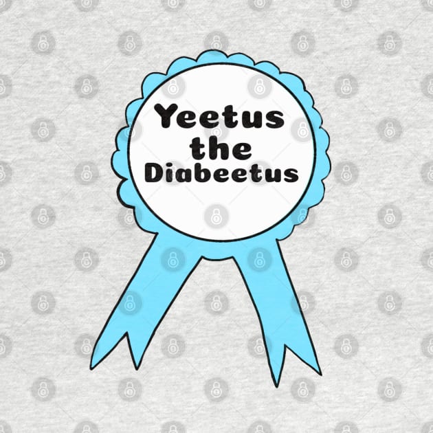 Yeetus the Diabeetus Ribbon - Light Blue by CatGirl101